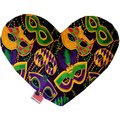 Mirage Pet Products Mardi Gras Masquerade Stuffing Free 8 in. Heart Dog Toy 1377-SFTYHT8
